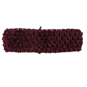 1 1/2" Burgundy Crochet Headband