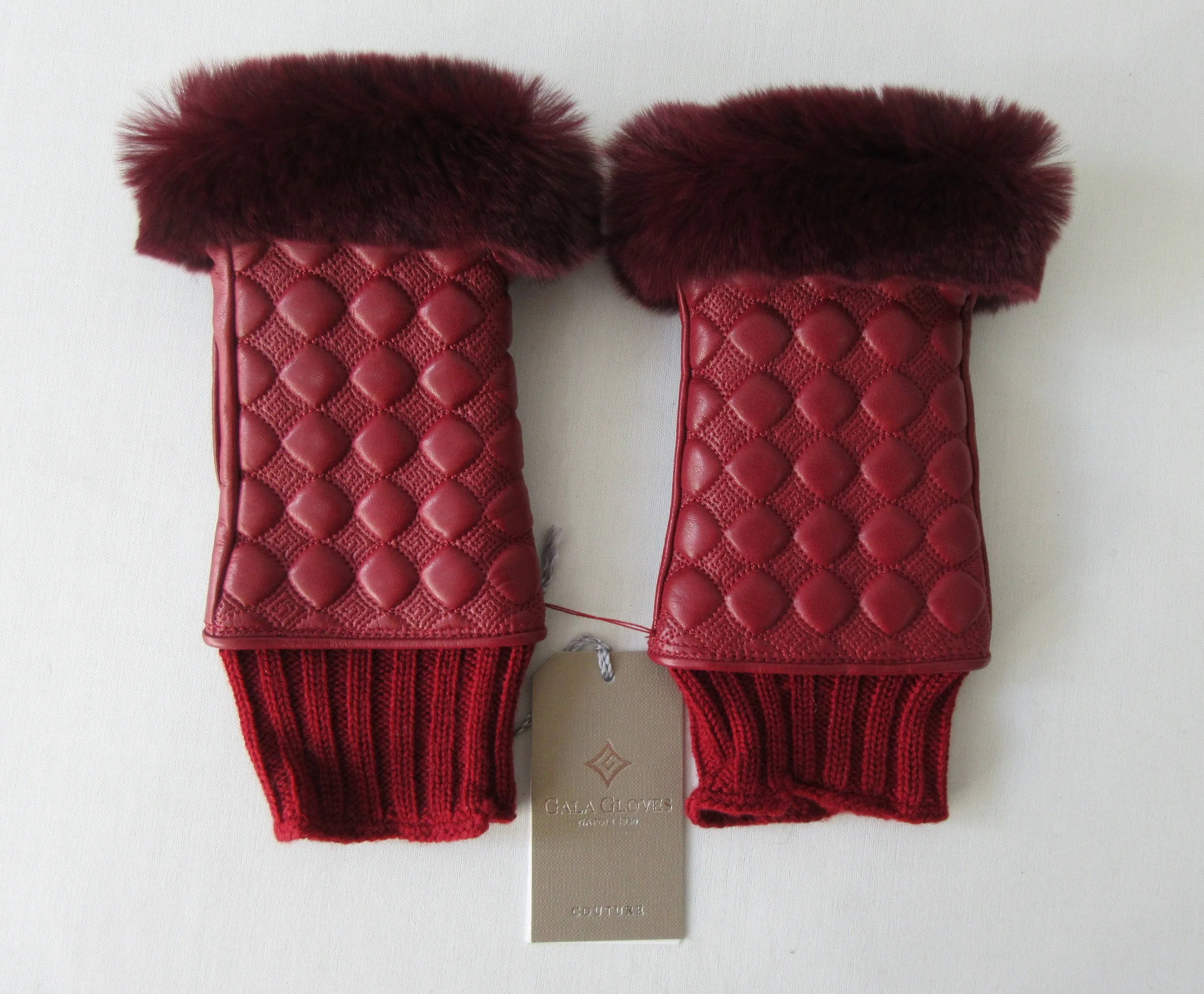 20G06 -Gala Gloves Couture Red Fingerless Gloves