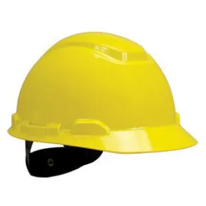 3M Bright Yellow Polyethylene Hard Hat With 4-Point Ratchet Suspension And Uvicator UV Sensor (20 Pairs)