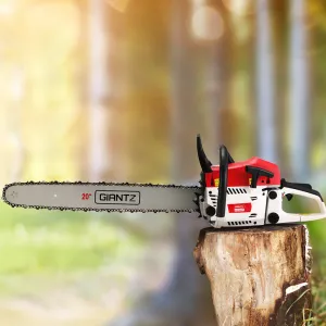 62CC 20" Petrol Chainsaw E-Start 4.5HP Anti-Vibration - Giantz