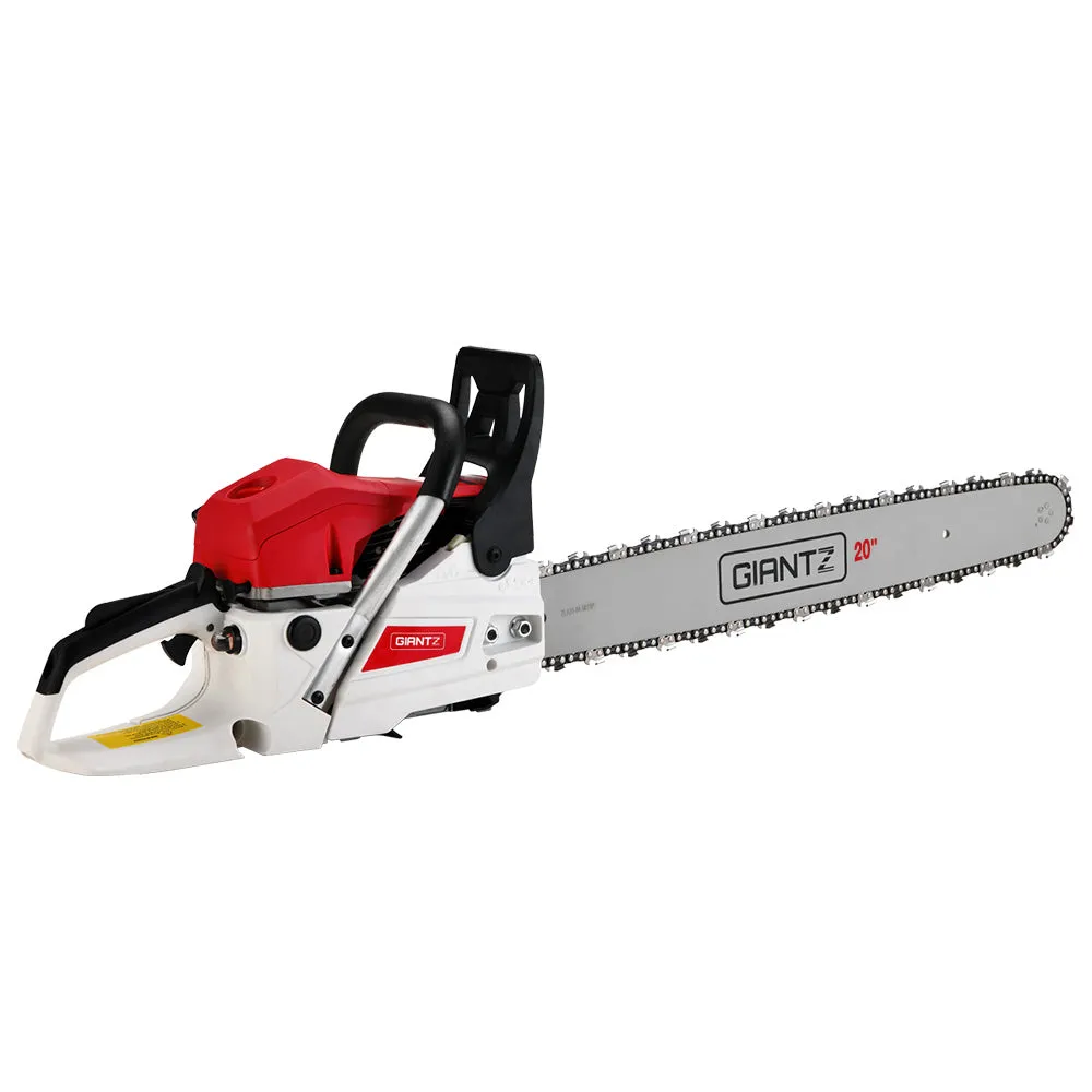 62CC 20" Petrol Chainsaw E-Start 4.5HP Anti-Vibration - Giantz