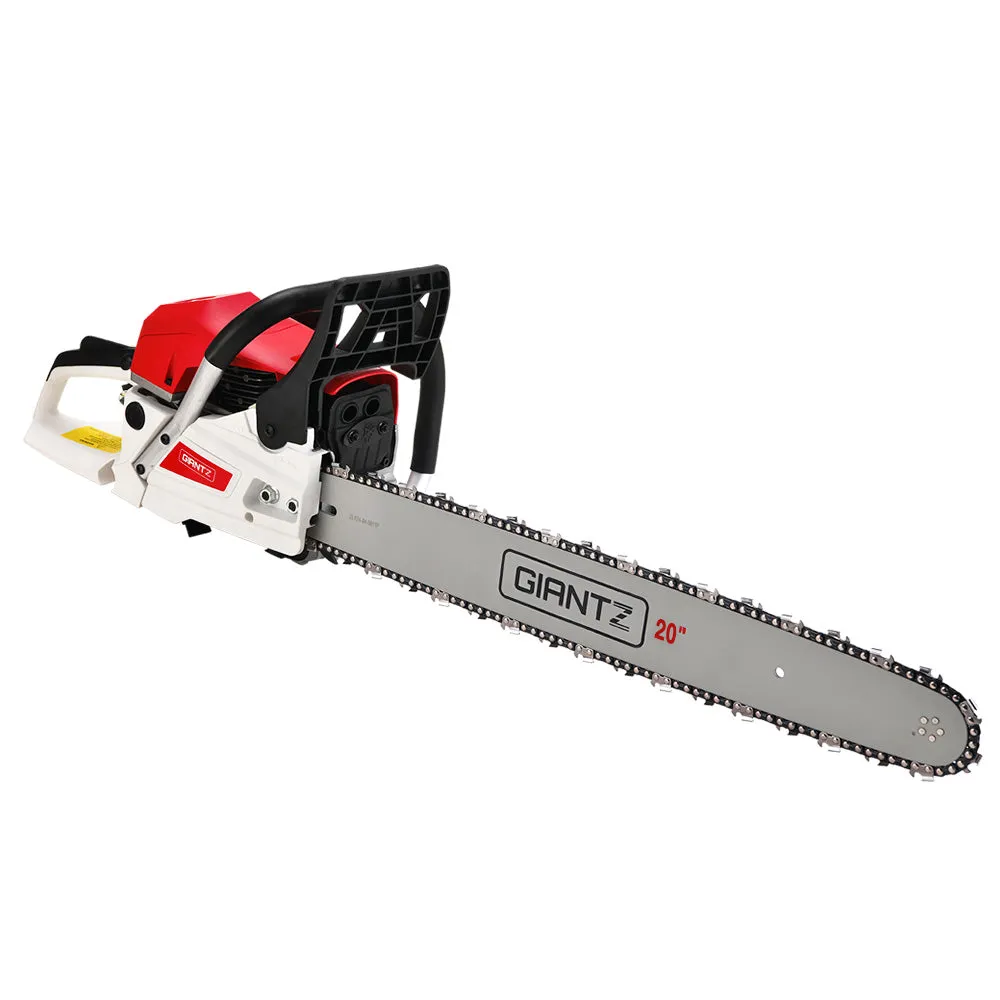 62CC 20" Petrol Chainsaw E-Start 4.5HP Anti-Vibration - Giantz