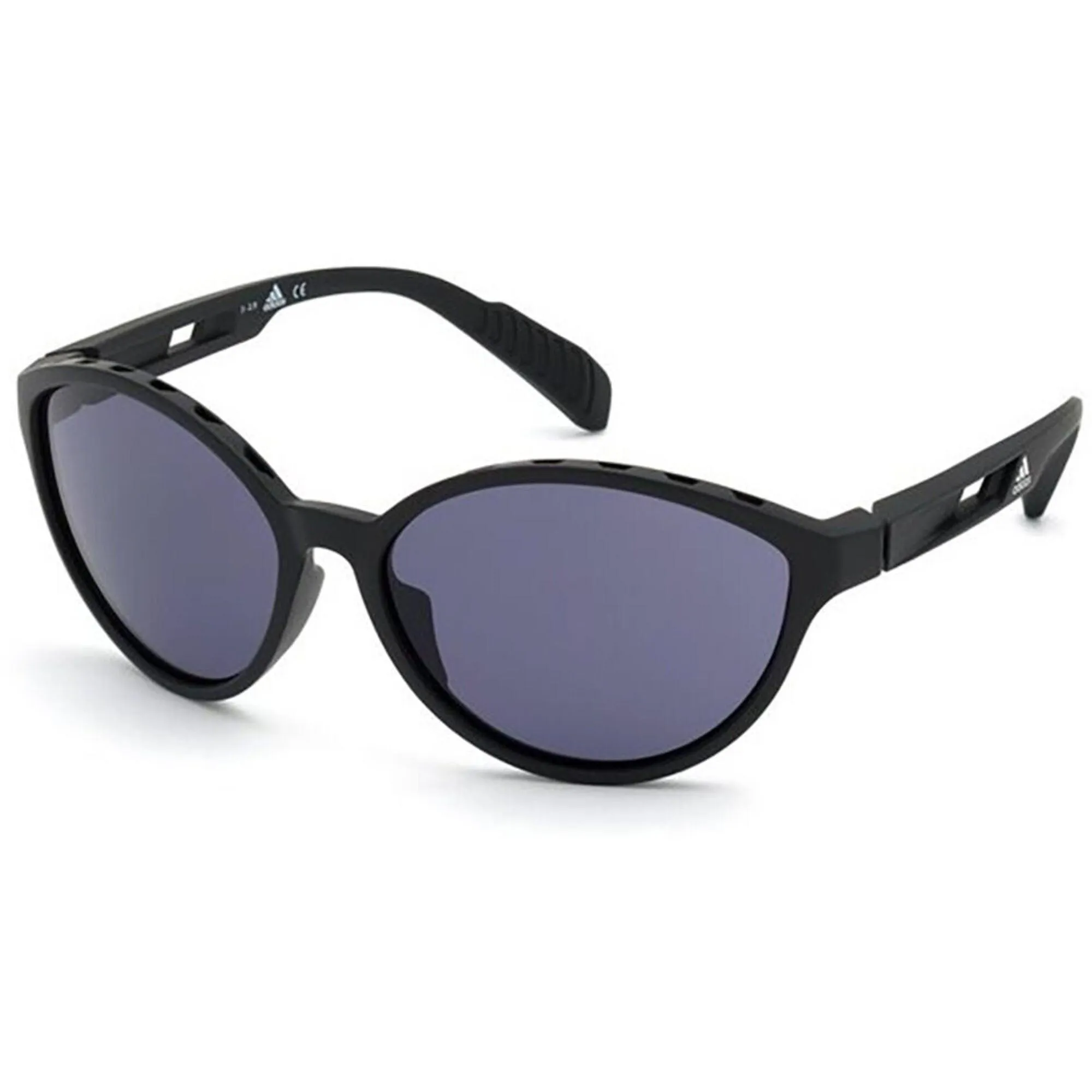 Adidas Women's Sunglasses - Matte Black Full Rim Plastic Cat Eye | ADIDAS SP0012 02A