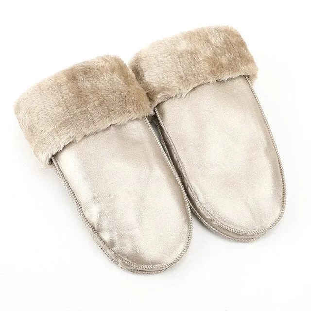 Ashore Shop Warm Winter Mittens with Fur