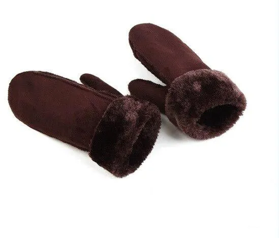 Ashore Shop Warm Winter Mittens with Fur