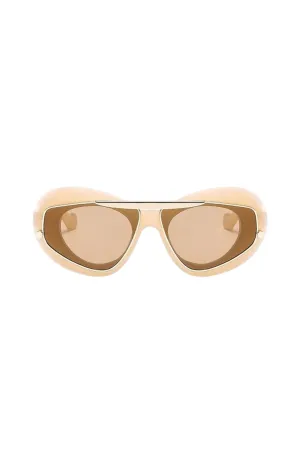 Aviator Frame Sunglasses Latte Light