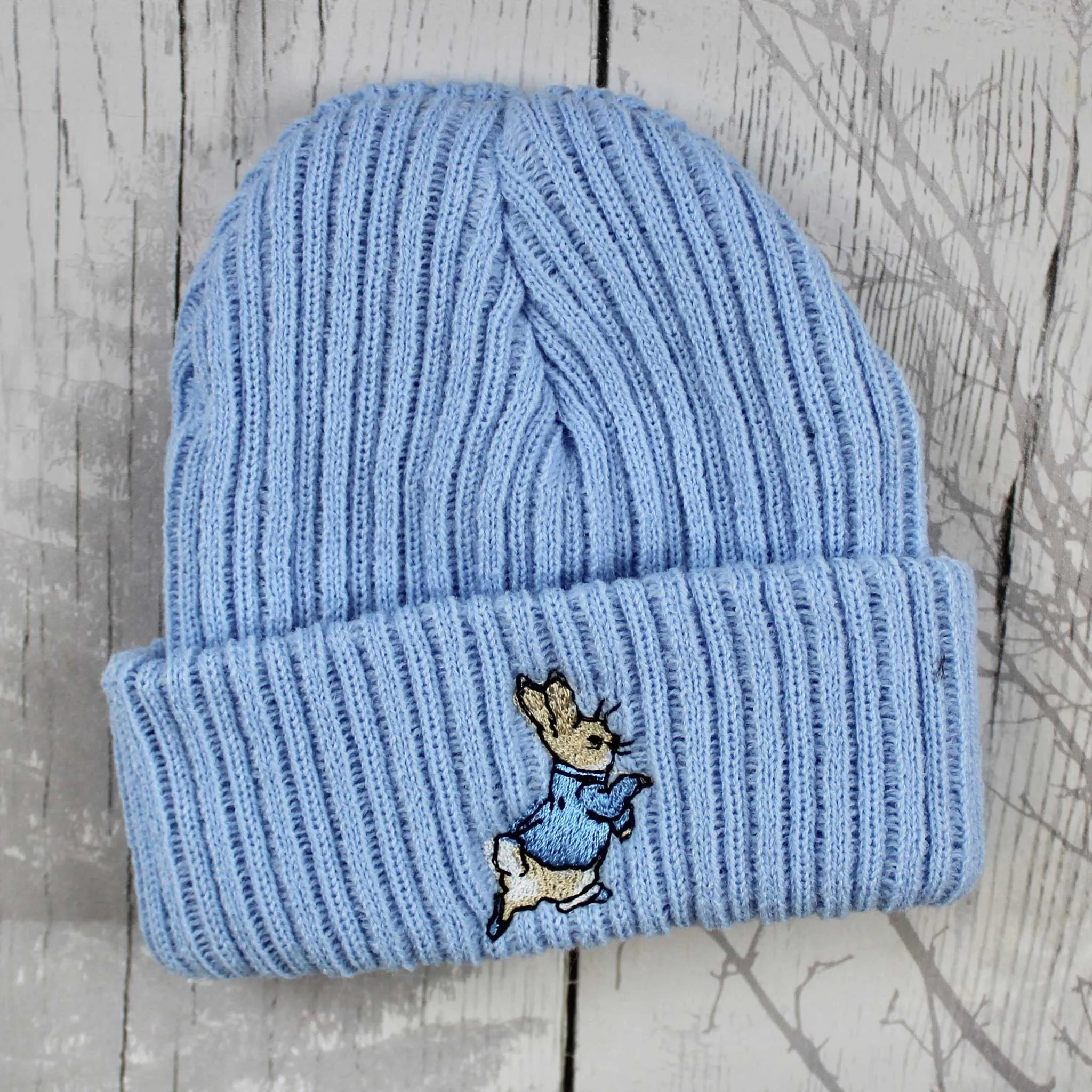 Baby Beanie Hat - Rabbit - Blue