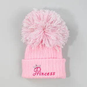 Baby Girls Princess Pink Pom Pom Hat