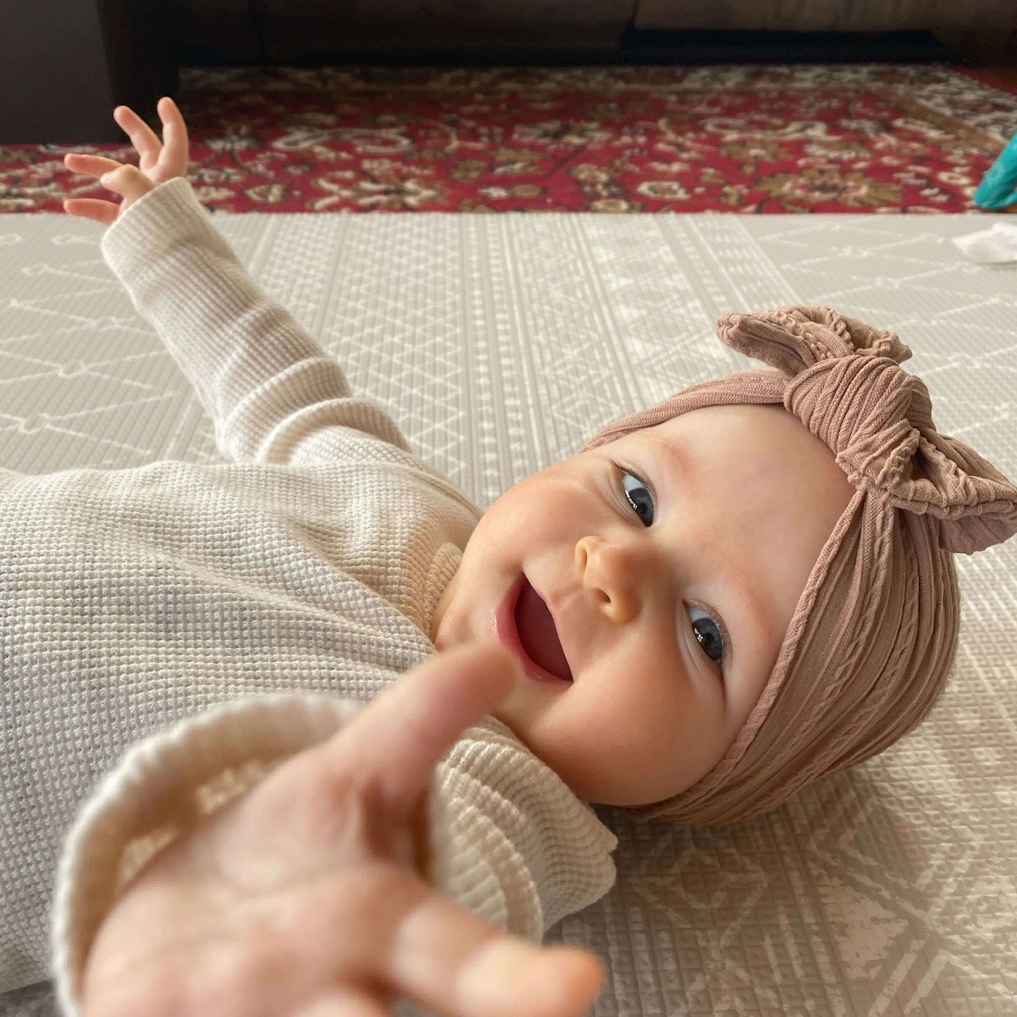 Baby Top Knot Single Bow Headband Wisteria