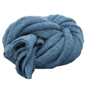 Babymoon Knitted Premium Wool Wrap | Baby Photography Shoot Wrap | Blue