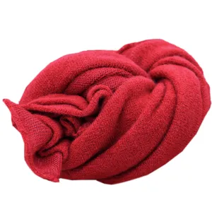 Babymoon Knitted Premium Wool Wrap | Baby Photography Shoot Wrap | Red