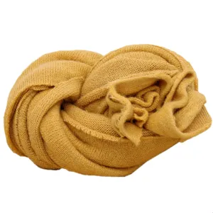 Babymoon Knitted Premium Wool Wrap | Baby Photography Shoot Wrap | Yellow