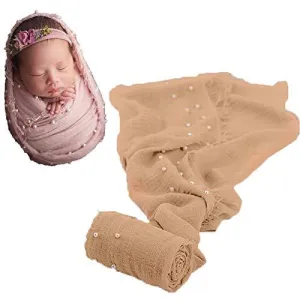 Babymoon Pearl Wrap Stretchble Baby Photography Shoot Wrap Cloth-Peach