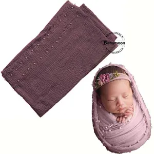 Babymoon Pearl Wrap Stretchble Baby Photography Shoot Wrap Cloth-Purple