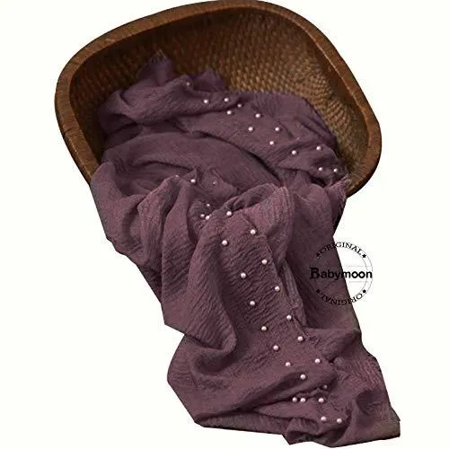 Babymoon Pearl Wrap Stretchble Baby Photography Shoot Wrap Cloth-Purple