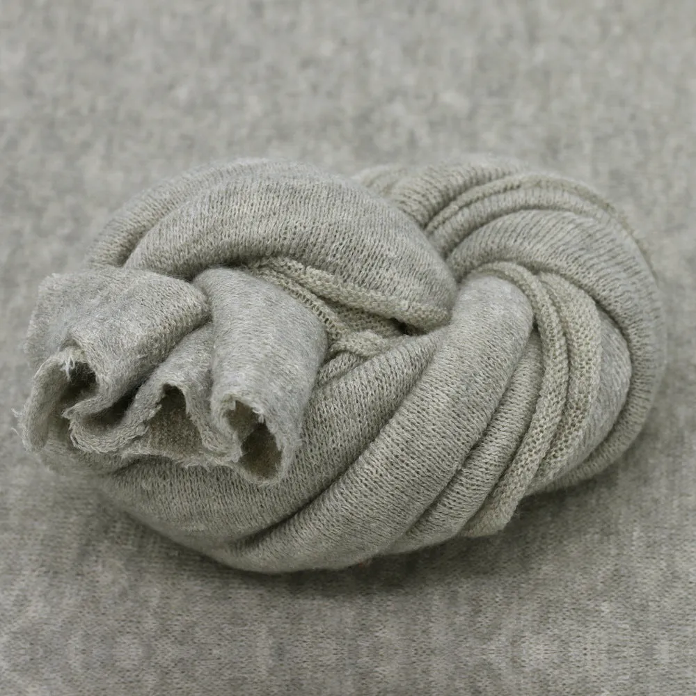 Babymoon Set of 2 | Knitted Wool Wrap and Bean Bag Layer | Baby Photography Props | Grey