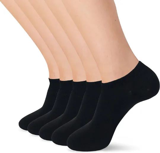 Bamboo No Show Sock Women Thin Low Cut Socks Odor Resistant Breathable Sock 5 Pair