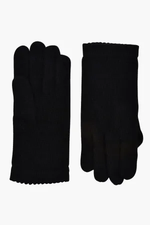 Black Classic Knit Texting Gloves