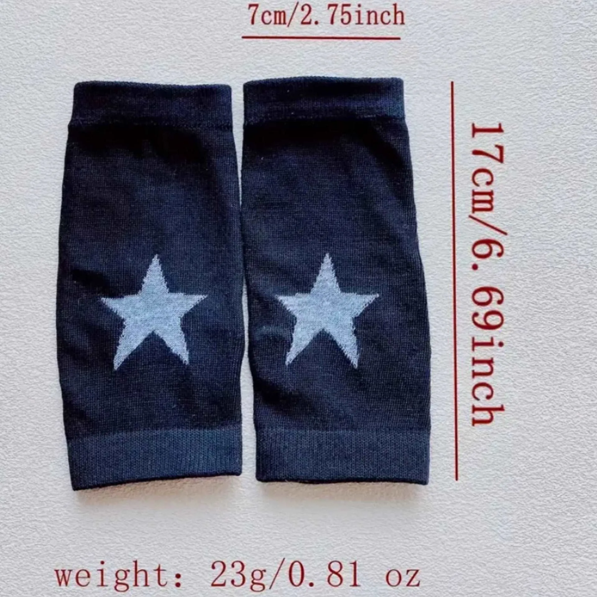 Black Star Fingerless Gloves