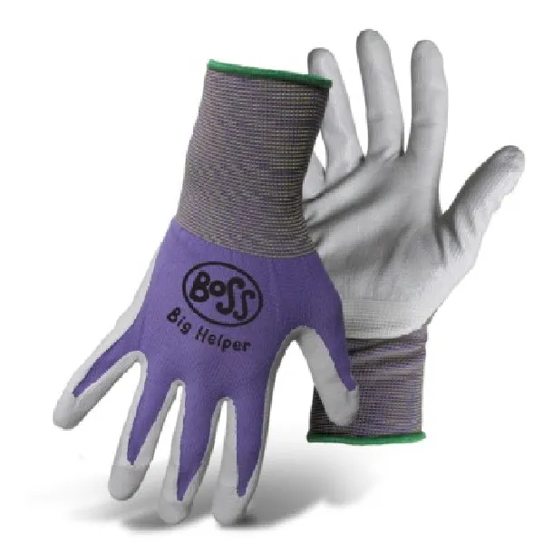 BOSS Big Helper 8438K Kid's Gloves, Nitrile/Nylon, Assorted