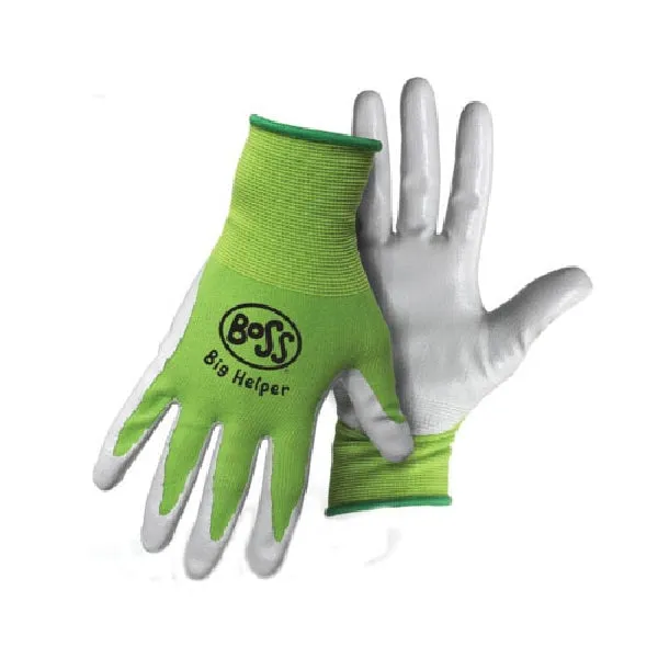 BOSS Big Helper 8438K Kid's Gloves, Nitrile/Nylon, Assorted