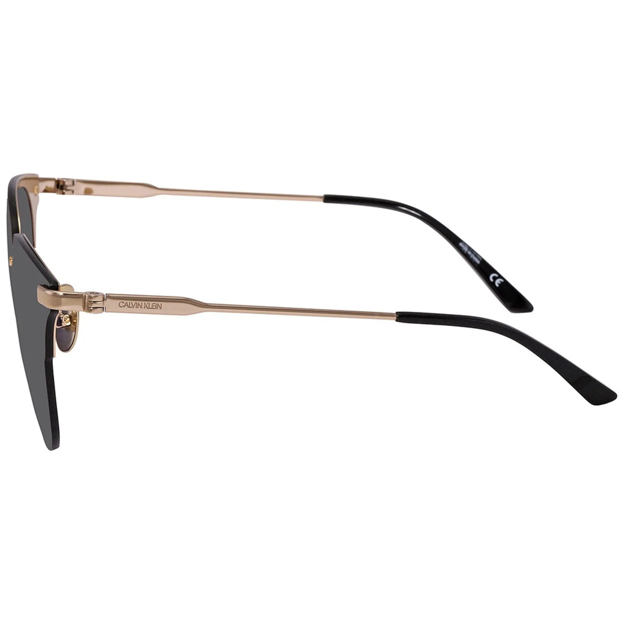 Calvin Klein Unisex Sunglasses - Gold Metal Cat Eye Frame | CALVIN KLEIN CK20113SK 717