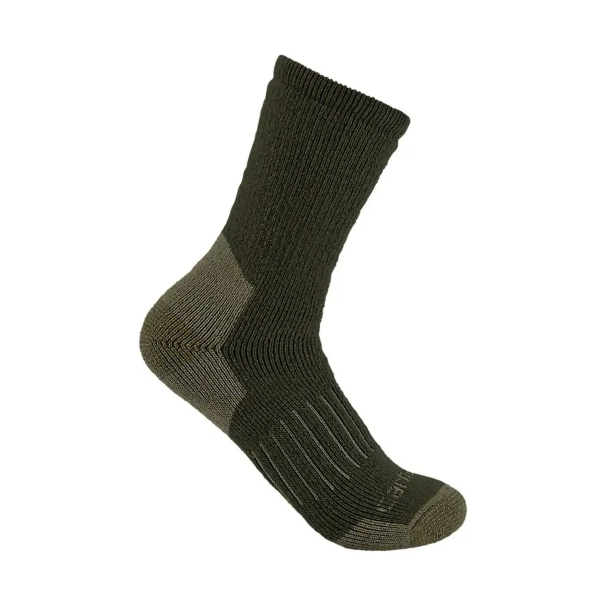 Carhartt Men's Heavyweight Synthetic Wool Blend Crew Sock - Moss