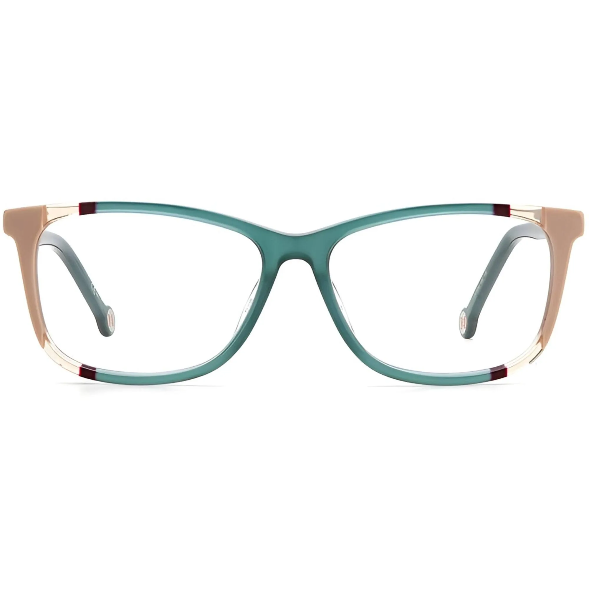 Carolina Herrera Women's Eyeglasses - Teal Brown Cat Eye Shape Frame | CH 0066 0HBJ