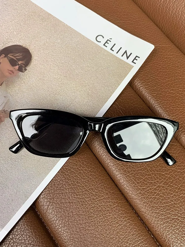 Cat Eye Narrow Frame Stylish Sunglasses