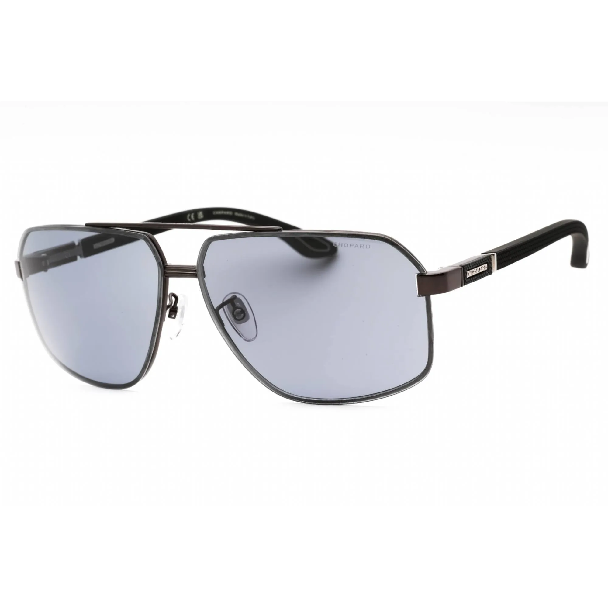 Chopard Men's Sunglasses - Sensitive Black Gold Full Rim Pilot Frame | SCHG89 0Q67