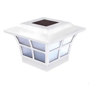 Classy Caps 4X4 White Pvc Prestige Solar Post Cap SLO79W