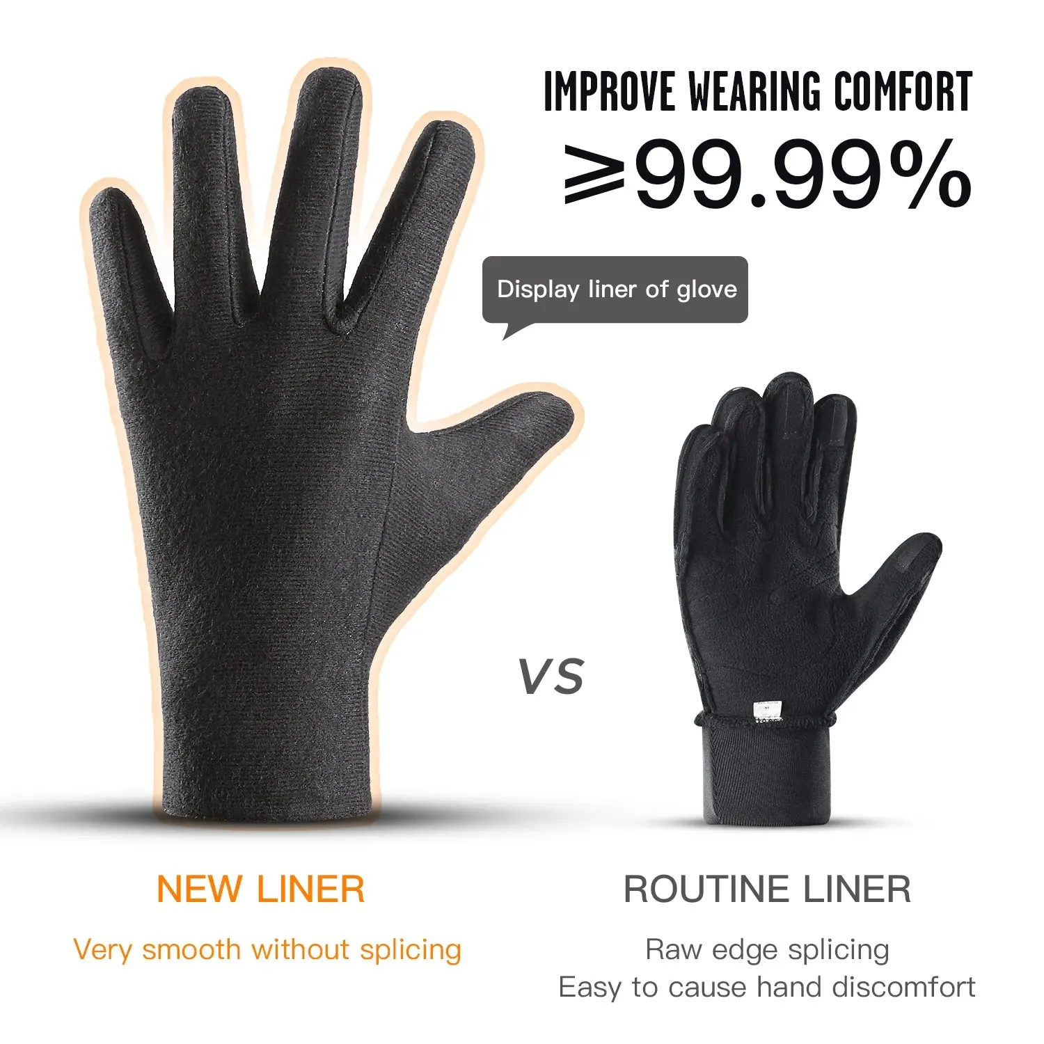 Cycling Gloves Winter Touch Screen Motorcycle Gloves Outdoor Scooter Windproof Riding Ski Gloves Warm Bike Gloves