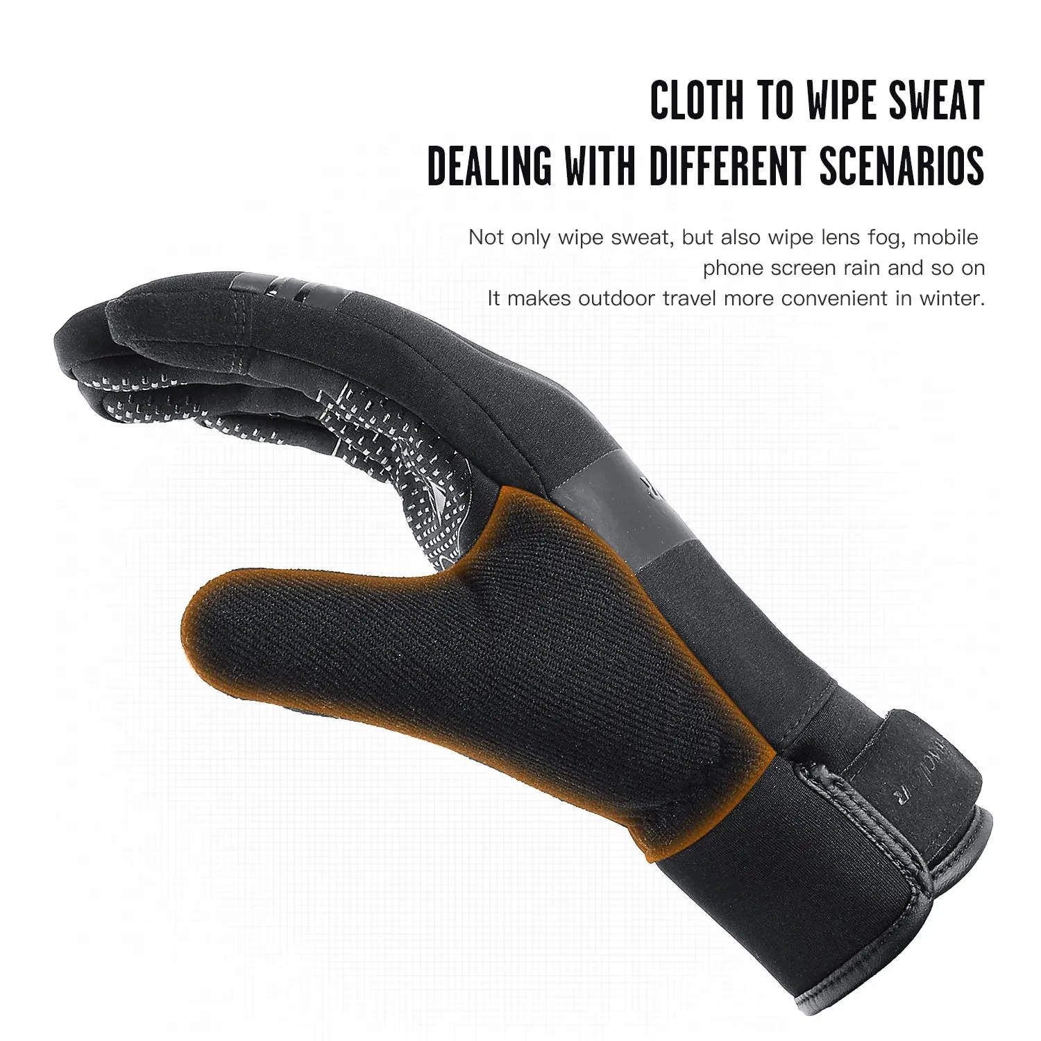 Cycling Gloves Winter Touch Screen Motorcycle Gloves Outdoor Scooter Windproof Riding Ski Gloves Warm Bike Gloves