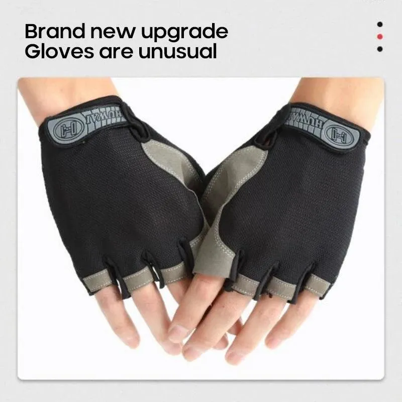 Cycling Half-Finger Gloves: Breathable, Non-Slip Fingerless Sport Gloves – Unisex Tactical Equipment for Biking