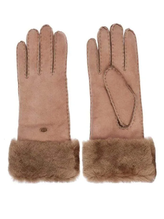 Emu T Australia Apollo Bay Mushroom Sheepskin Gloves W9405