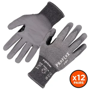 Ergodyne 18065 #7071 12-pair XL Gray ANSI A7 PU Coated CR Gloves