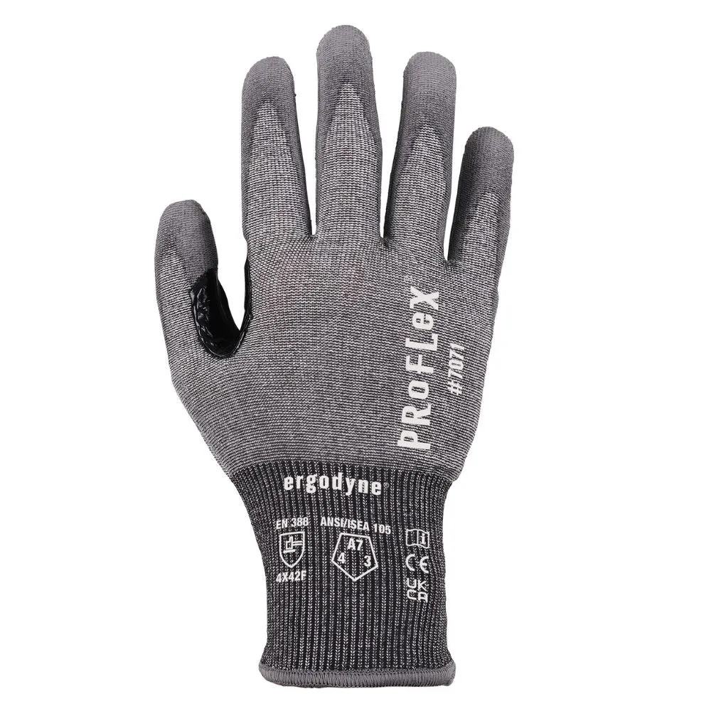 Ergodyne 18074 #7071 1-pair L Gray ANSI A7 PU Coated CR Gloves