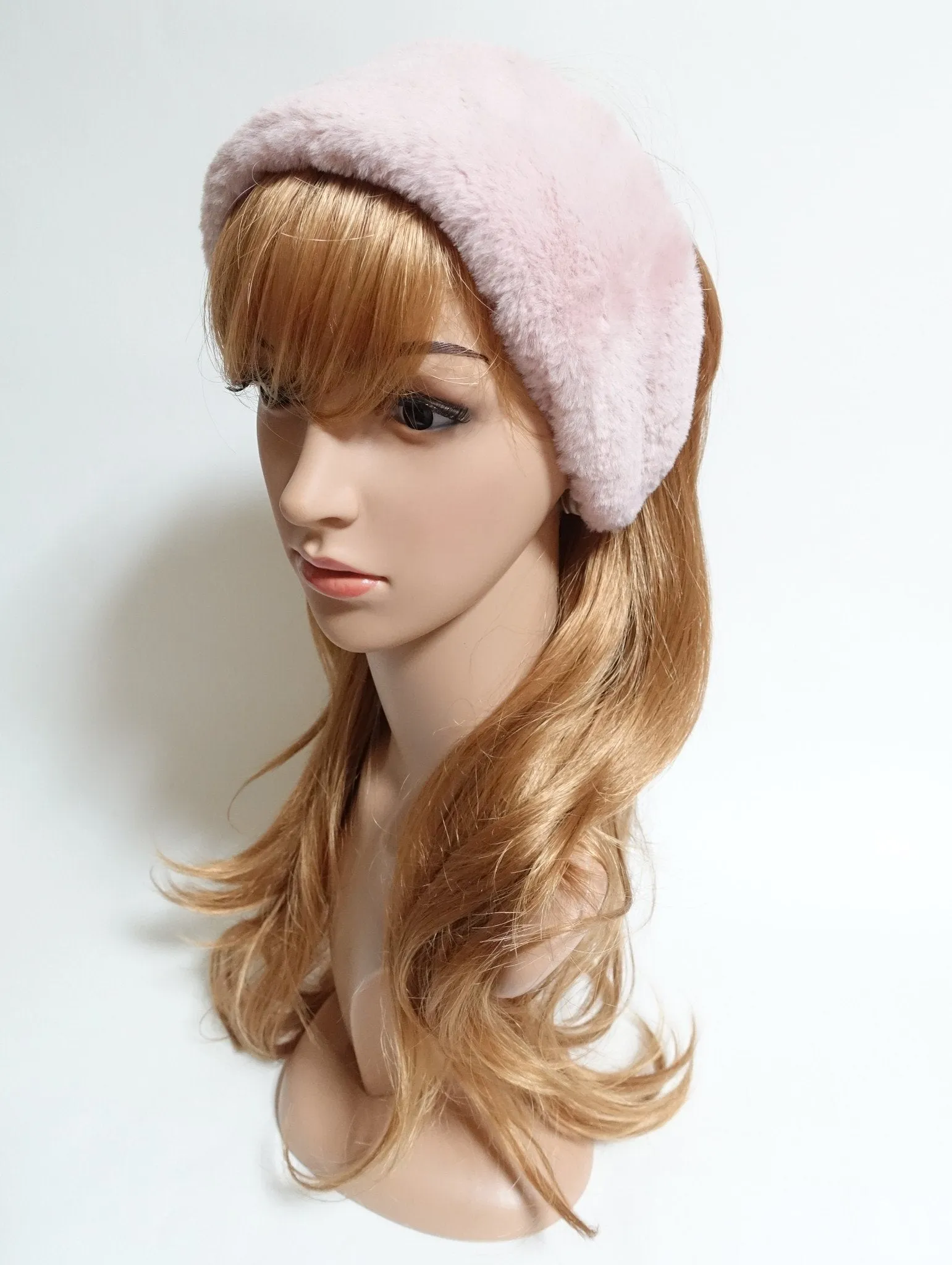 Fabric Faux Fur Elastic Fall Winter Fashion Headband