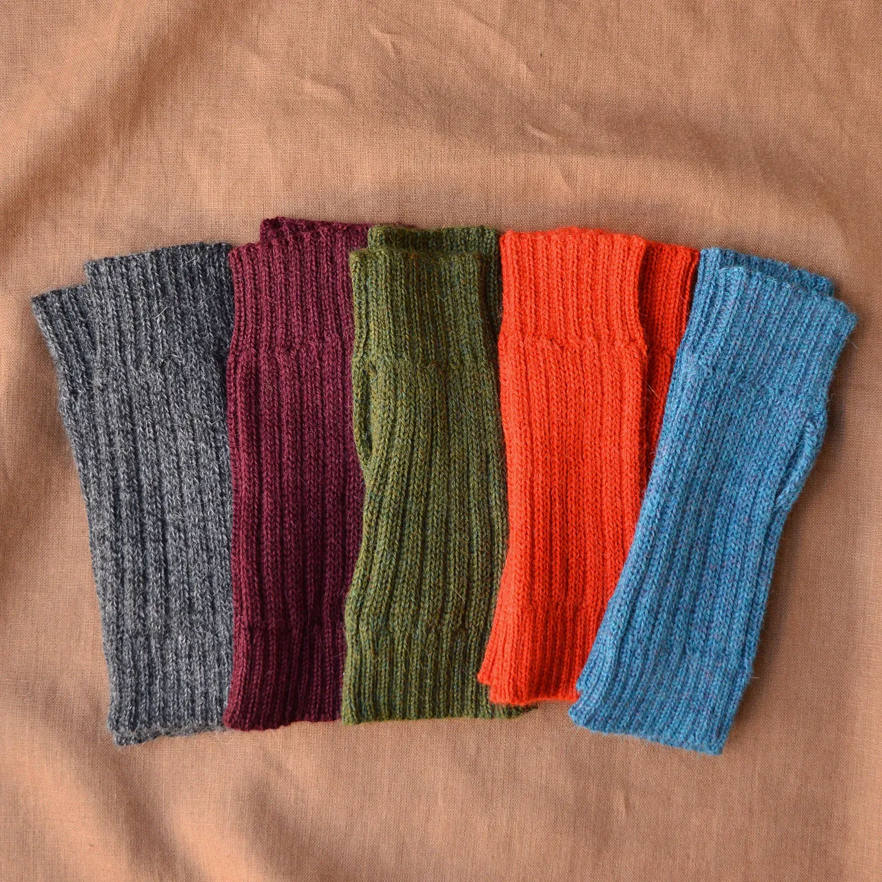 Fingerless Mits - Alpaca Rib (Adults)