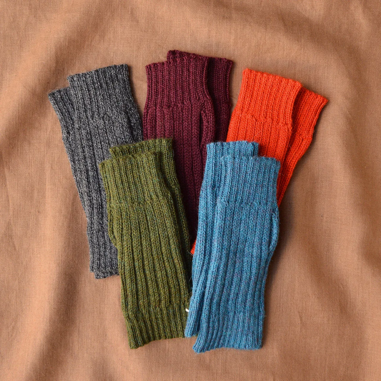 Fingerless Mits - Alpaca Rib (Adults)