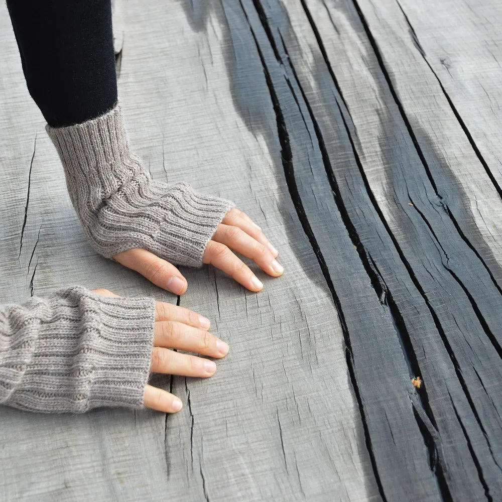 Fingerless Mits - Alpaca Rib (Adults)