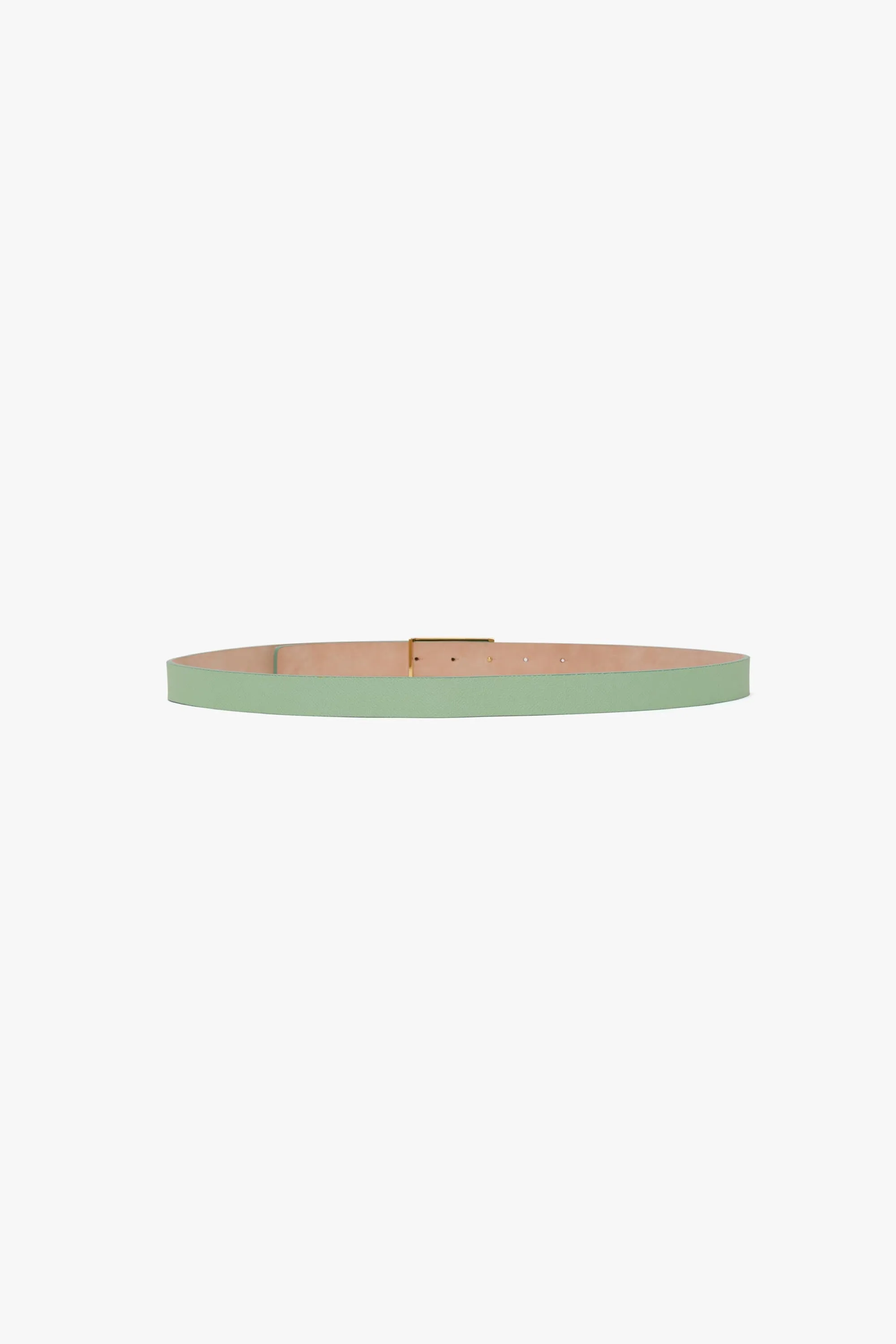 Frame Belt In Jade Grained Leather