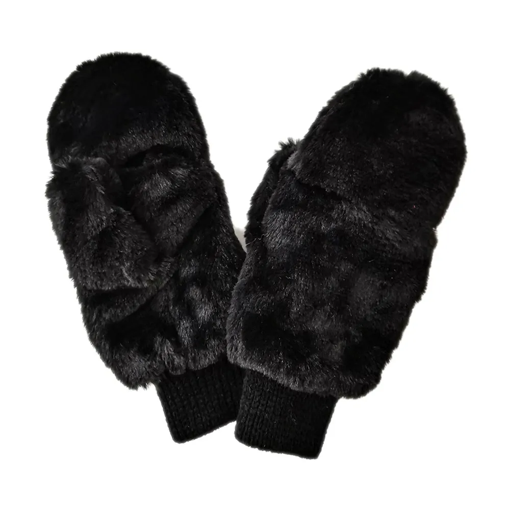 Fur Convertible Mittens