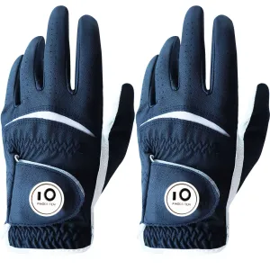 Golf Gloves Men Colourful Leather with Ball Marker 2 Pack