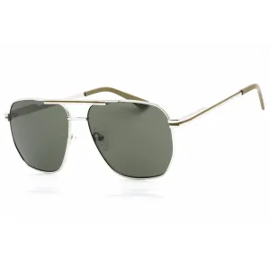 Guess Factory Men's Sunglasses - Shiny Light Nickeltin Frame Green Lens | GF0230 10N