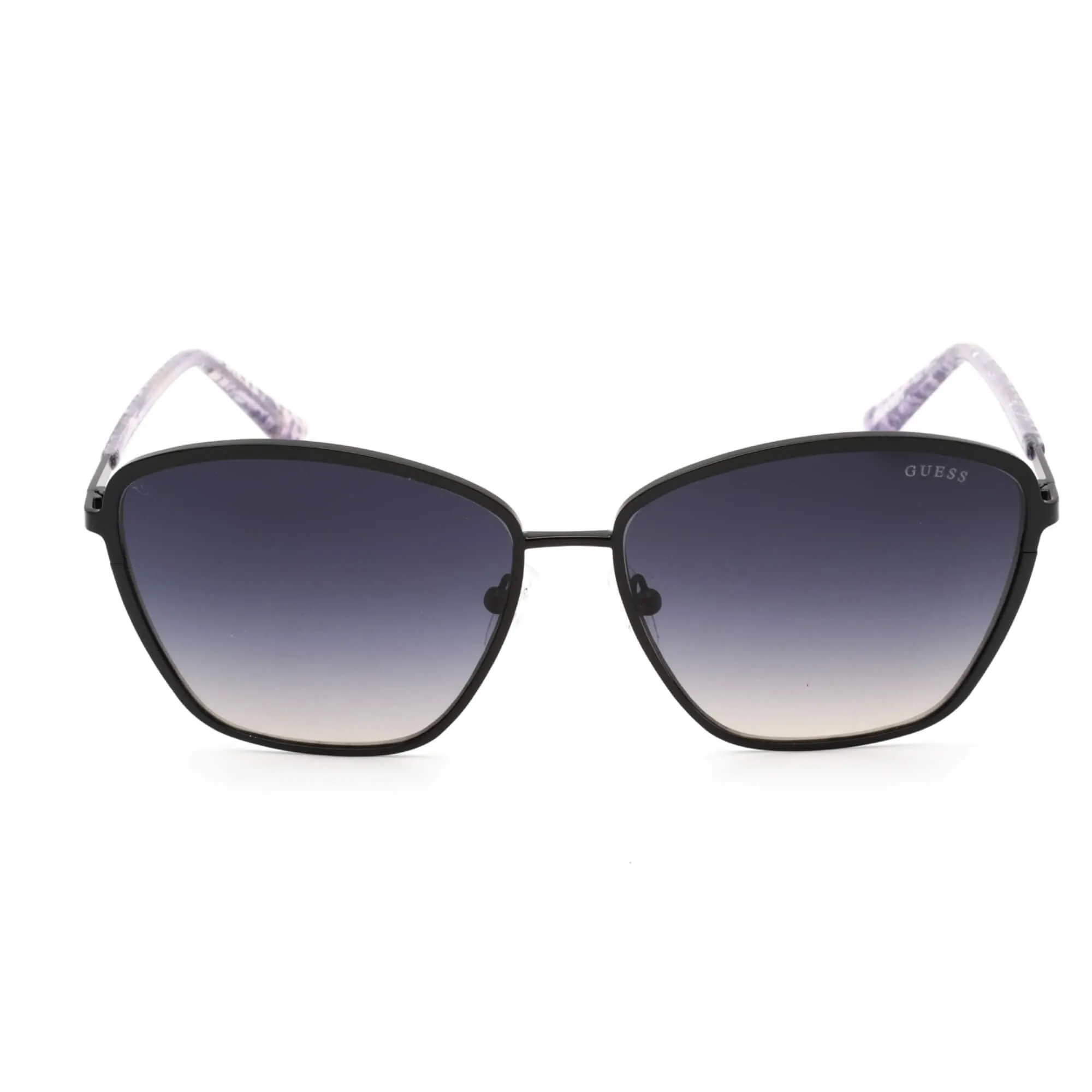 Guess Women's Sunglasses - Gradient Smoke Lens Matte Black Square Frame | GU7848 02B