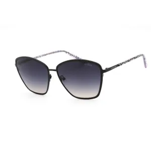 Guess Women's Sunglasses - Gradient Smoke Lens Matte Black Square Frame | GU7848 02B