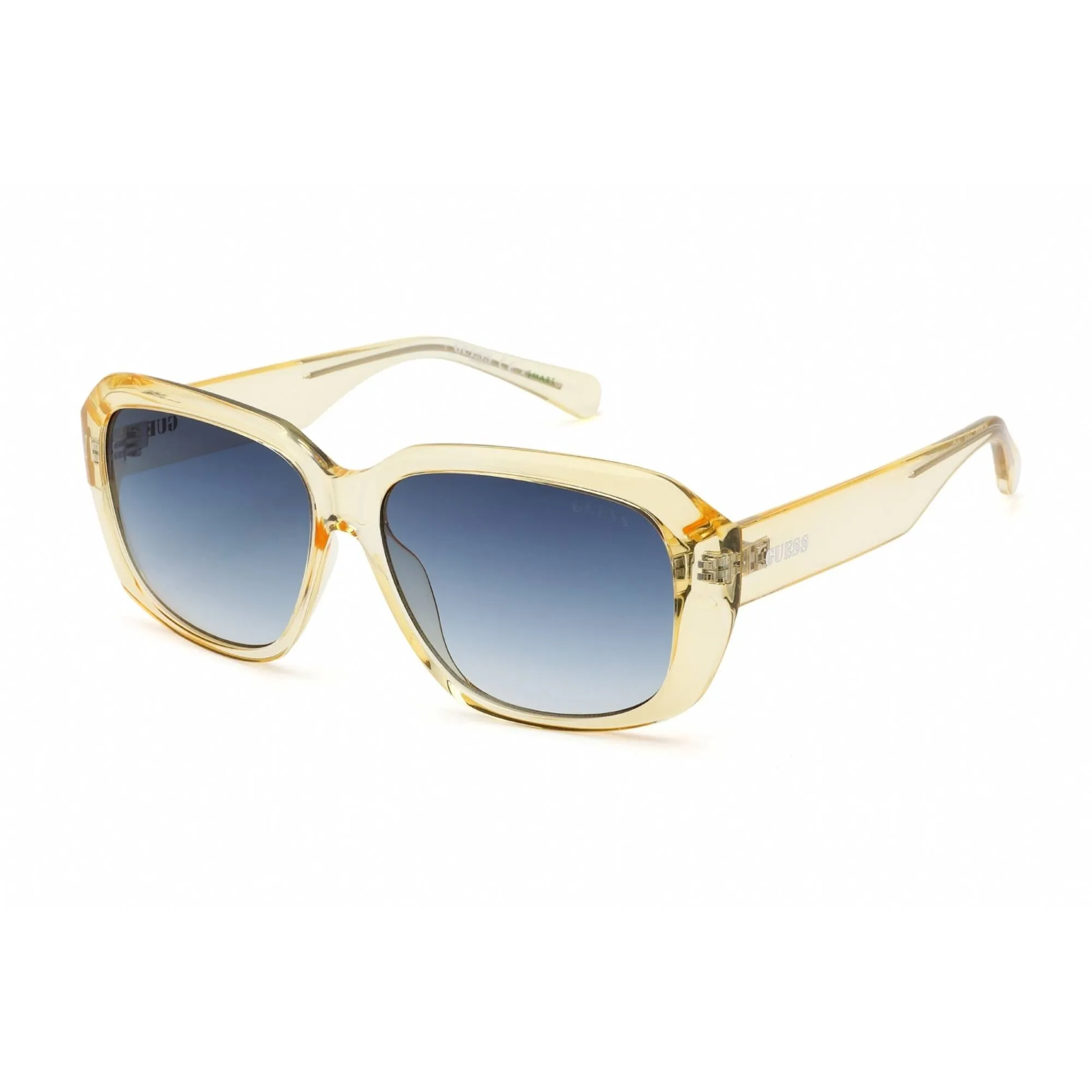 Guess Women's Sunglasses - Yellow/Other Oval Full Rim Frame Blue Lens | GU8233 41W