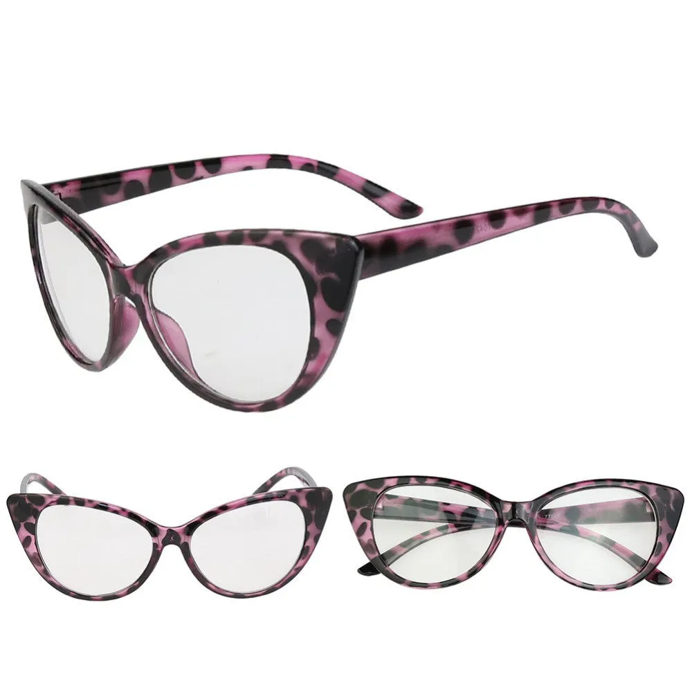 Hot Fashion Retro Sexy Women Eyeglasses Frame Cat Eye Clear Lens lady Eye Glasses