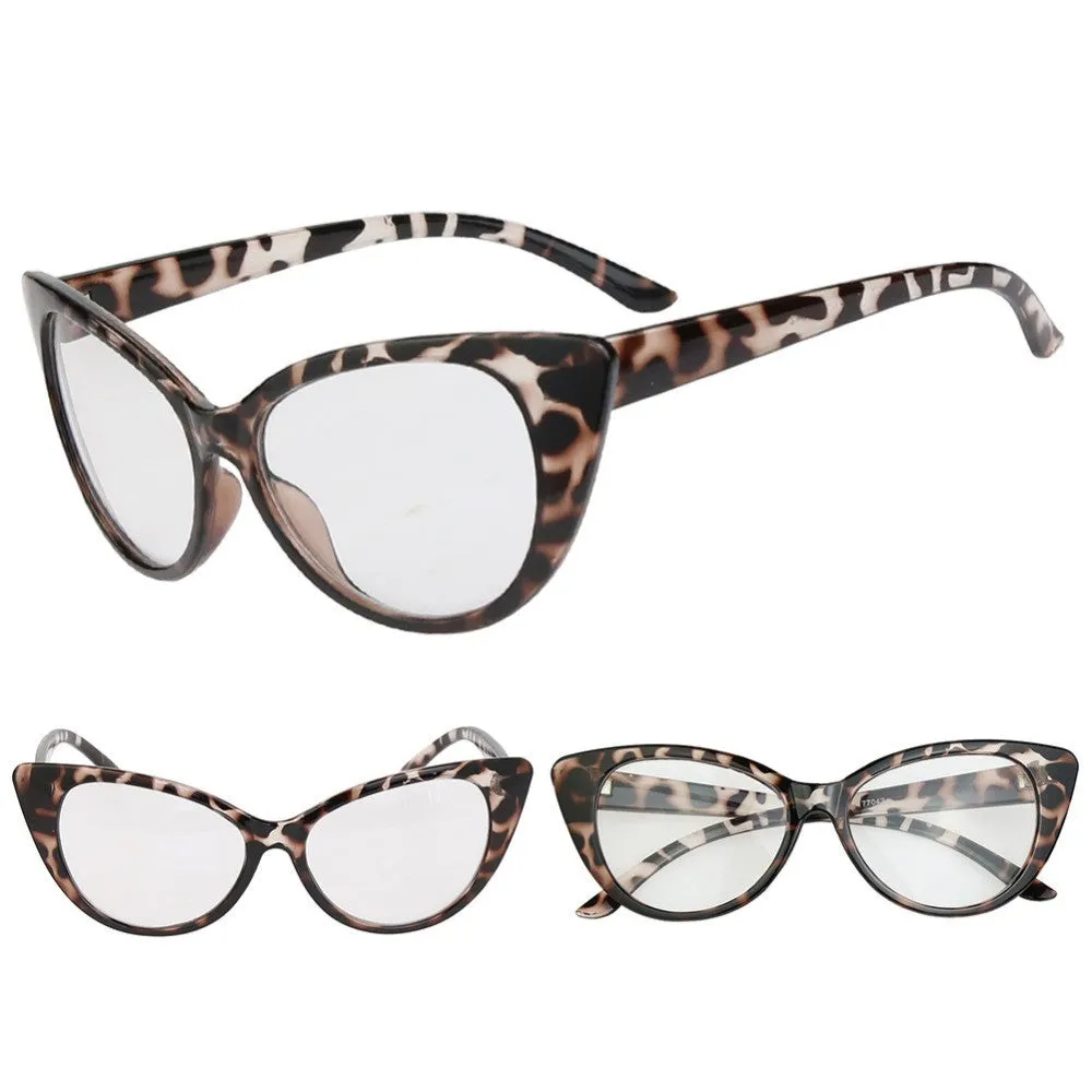 Hot Fashion Retro Sexy Women Eyeglasses Frame Cat Eye Clear Lens lady Eye Glasses